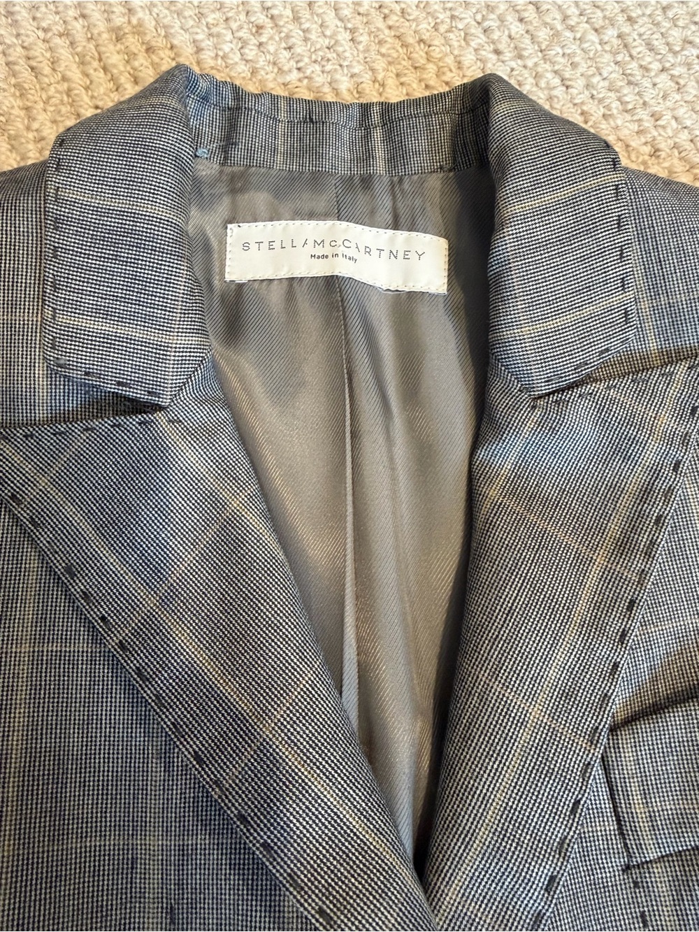 Stella McCartney Gray Glen Plaid Women's Blazer
